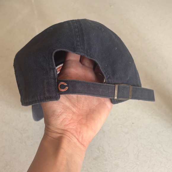 Chicago Bears 47 brand adjustable Navy Blue Cap with Orange C Logo EUC - Picture 3 of 4